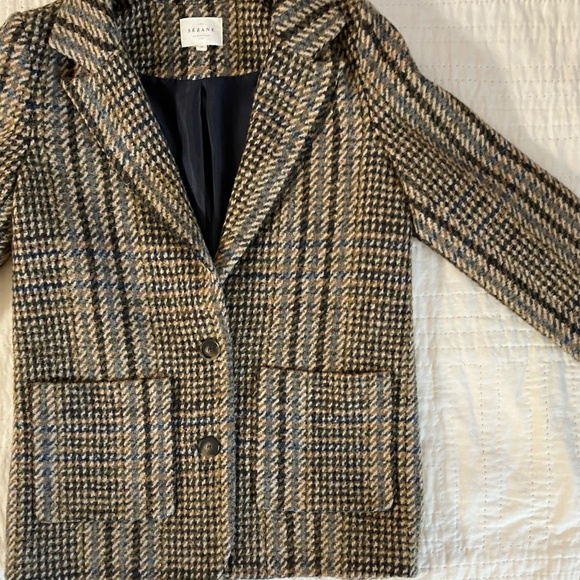 Sezane Jack Jacket in Portsmouth Check - Picture 5 of 16